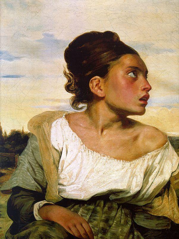 Eugene Delacroix Girl Seated in a Cemetery China oil painting art